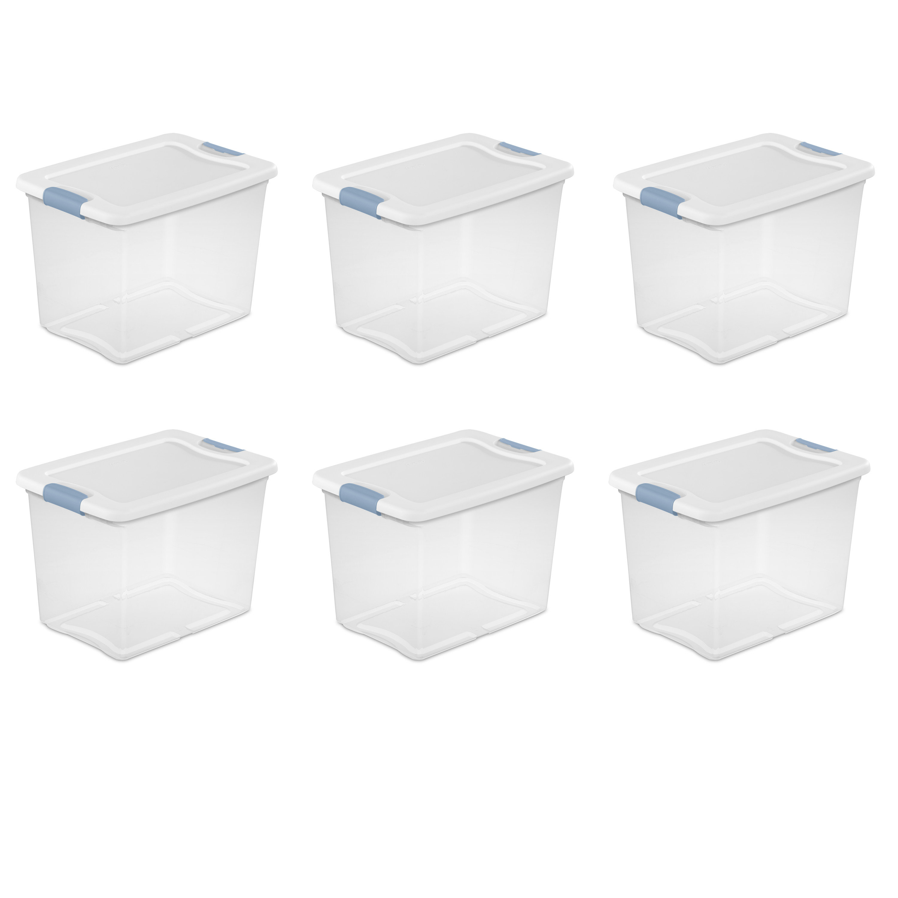 Latching 2024 106 qt Plastic Tubs and Totes Set 4